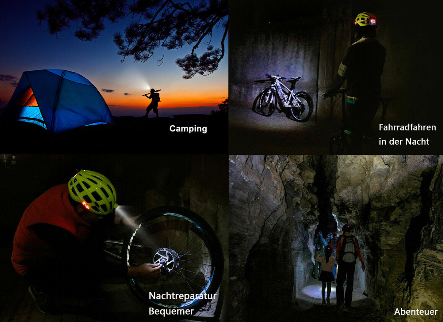 Fahrrad-Warnleuchte Alarmhelm