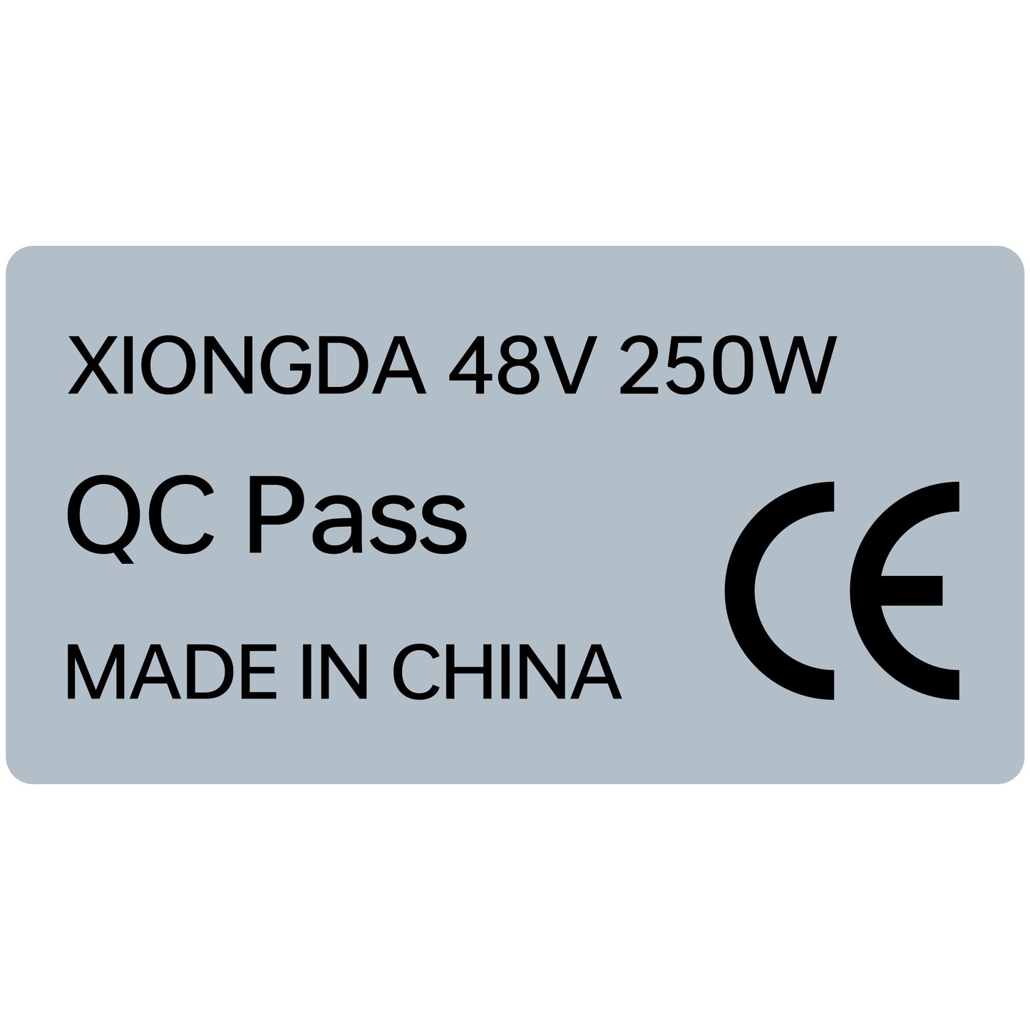 Aufkleber für Elektrofahrradmotor CE-Kennzeichnung