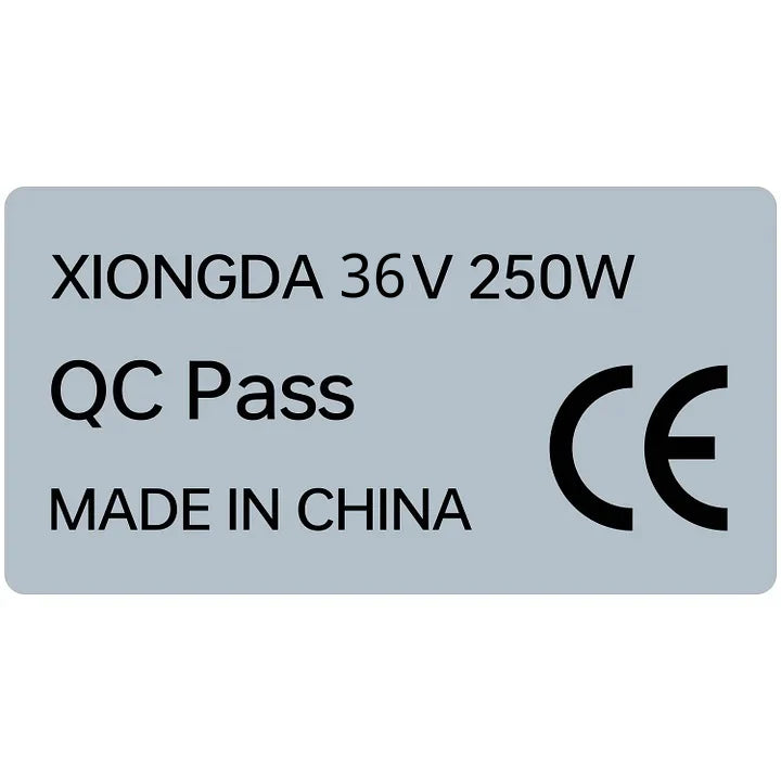 Aufkleber für Elektrofahrradmotor CE-Kennzeichnung